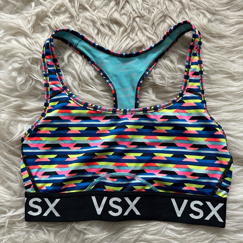 Victoria’s Secret VSX Sports Bra in Multi Colored Pattern
